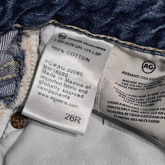 AG Adriano Goldschmied Phobe High Waist Distressed Jeans Size 26 - Picture 7 of 12